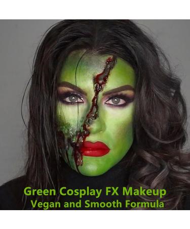 Go Ho Makeup Liquid Body Paint (2.1 oz) - Green Water Based Face & Body Paint for Special FX, Cosplay, Halloween - Buy Online on GoSupps.com