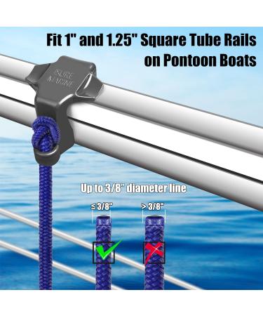 Ctemnpho Boat Bumper Clips - Pontoon Boat Rail Fender Clips 4 Pack - ABS Plastic Gray - Buy Online on GoSupps.com