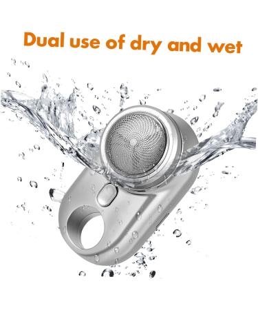 Portable Electric Shaver for Men - Mini Razor & Travel Shaver - Compact Silver Design - Buy Online on GoSupps.com