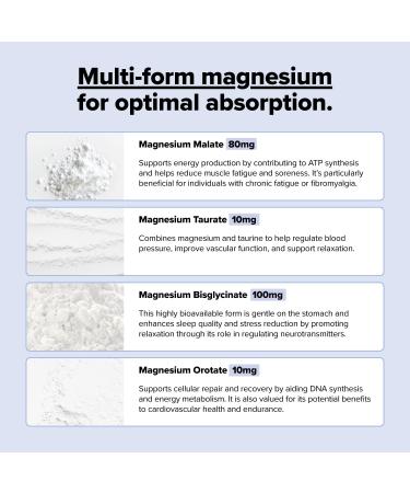 COMPLEMENT Magnesium- 4 Bioavailable Forms for Relaxation Sleep Muscle Recovery Stress & Mood Support- Magnesium Malate Taurate Bisglycinate & Orotate- Gentle on stomach- 200mg 60 Vegan Capsules - Buy Online on GoSupps.com