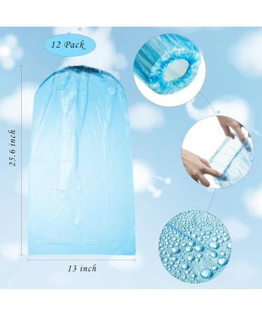 24 Pack Waterproof Disposable Ponchos & Shoe Covers Set - Blue for Women Men Kids - Buy Online on GoSupps.com