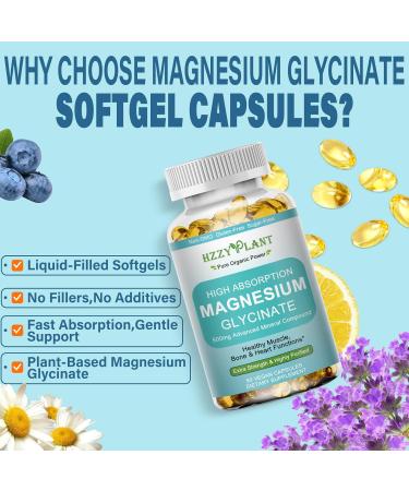 Magnesium Glycinate 500mg Softgels High Absorption Magnesium Supplement Softgel Capsules for Muscle Heart Sleep & Bone Support Stress Relief Nerve Health & Metabolism Non-GMO 2 Month Supply - Buy Online on GoSupps.com