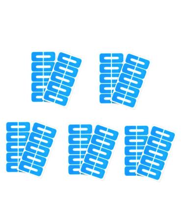 RIYAN 10 Sheet Elastic Peel Off Tape for Nails Painting Polish Guard Protectors DIY Nail Prevent Nail Blue