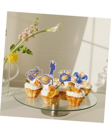 TIDTALEO 2 Sets graduation hat graduation season class of 2023 cupcake picks football graduation cake decoration toppers the banner top hat graduation party decor - Buy Online on GoSupps.com