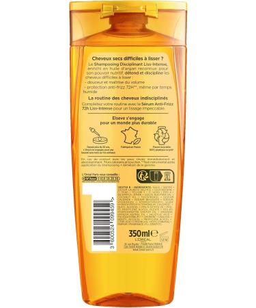  PACK OF 12 Disciplining shampoo enriched with Argan Oil Elseve Liss-Intense 350ml - Buy Online on GoSupps.com