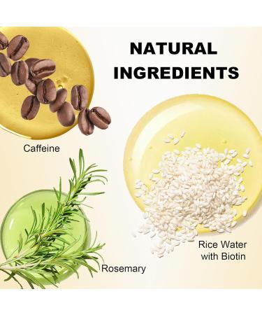 Rice Water Hair Growth Shampoo | Biotin & Rosemary Oil for Hair Loss | Natural Thickening Shampoo for All Hair Types - 10 Fl Oz - Buy Online on GoSupps.com