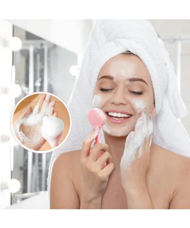 Silicone Manual Facial Cleansing Brush - NADUSEP 2 Pack Soft Bristles Waterproof Exfoliator for Blackheads & Makeup Removal (Blue Pink - Buy Online on GoSupps.com