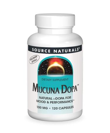 Source Naturals Mucuna Dopa 100 mg for Mood & Performance - 120 Vegetarian Capsules 120.0 Servings (Pack of 1)