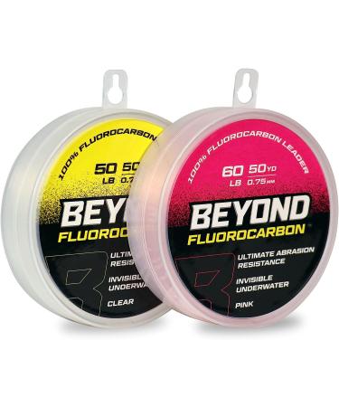 Beyond Fluorocarbon Leader Fishing Line - 100% Pure Fluorocarbon Material - Abrasion Resistant - Invisible Underwater - Shock Resistant - Knot Strength - 40LB - Buy Online on GoSupps.com