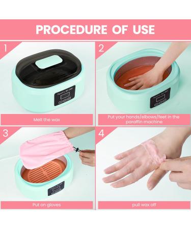Machine cire de paraffine pour les mains et les pieds 3500 ml avec 6 cire de bain paraffine temps automatique et garde au chaud (bleu) - Buy Online on GoSupps.com