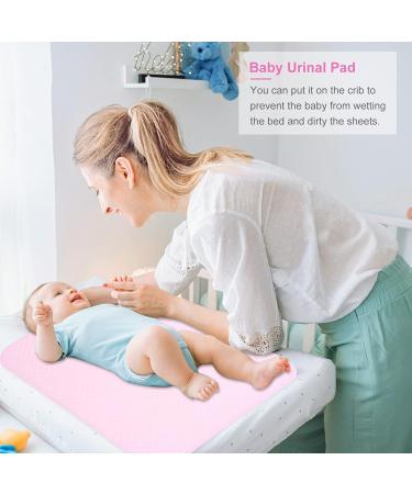DOITOOL Portable Baby Changing Pad - Washable Cotton Waterproof Non-Slip Travel Diaper Bag in Pink Rose | Eco-Friendly Baby Essentials - Buy Online on GoSupps.com