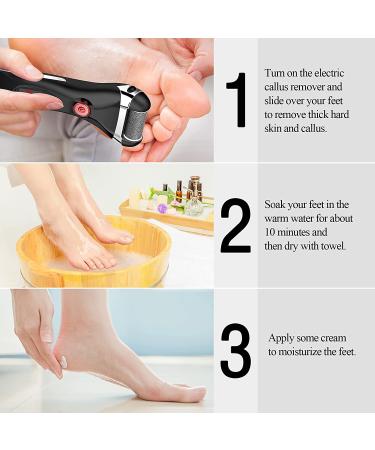 Rechargeable Electric Callus Remover + 15-in-1 Pedicure Kit for Feet Care | Foot Scrubber, Dead Skin Remover, Foot Files - Ideal for Women and Men - Buy Online on GoSupps.com