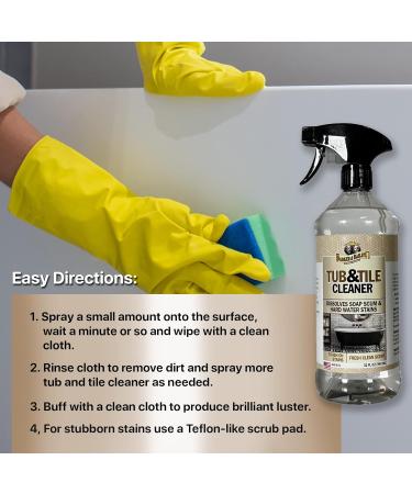 PARKER & BAILEY Tub & Tile Cleaner - Effective Bathroom & Shower Cleaner Spray Soap Scum & Hard Water Stain Remover 32 Oz Multi-Purpose Household Cleaning Spray - Buy Online on GoSupps.com