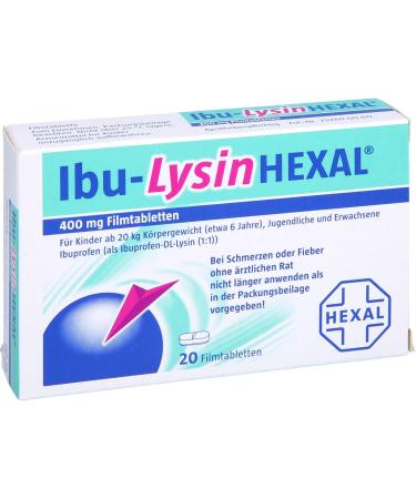 Buy IBU Lysin Hexal 400mg - 20 Film-Coated Tablets | Fast International Shipping Available - Buy Online on GoSupps.com