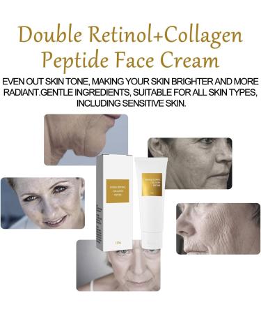 Retinoid Cream Moisturizer with Double Retinol & Collagen Peptide Anti-Aging & Wrinkled Skin Facial Cream Retinol Collagen Facial Care Face and Neck Day and Night Women & Men (3pc) - Buy Online on GoSupps.com