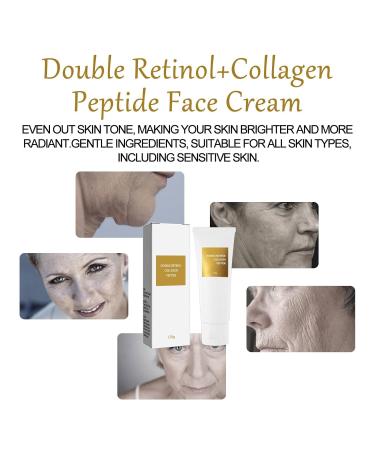 Retinoid Cream with Double Retinol & Collagen Peptide - Anti-Aging Moisturizer for Face & Neck (3pc) - Day & Night Facial Care for Women & Men - Buy Online on GoSupps.com