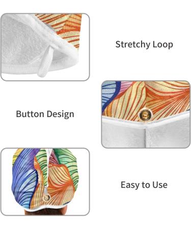 Colorful Butterfly Hair Towels 2 Pack | Super Absorbent Quick Dry Hair Turbans for Women & Girls - Buy Online on GoSupps.com