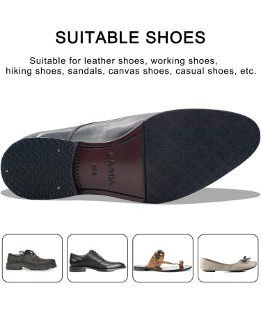 JL-Group Non-Slip Shoe Pads - Adhesive Sole Protectors & Rubber Heel Repair Kit - 2 Pairs (Black) - Buy Online on GoSupps.com