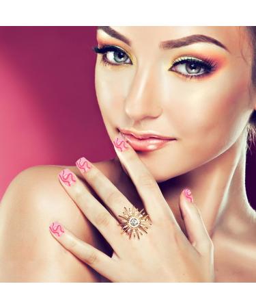 Short False Nails with Designs | Glue On Nails Cute Stick On Short Fake Nails Press On Design Nails Artificial Full Stick On Nails Full Acrylic Nails Lambo - Buy Online on GoSupps.com