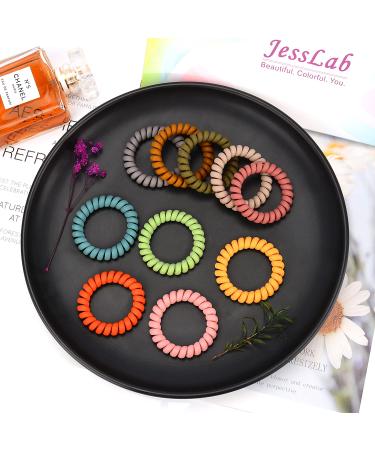 Jesslab 10-Pack Spiral Hair Ties - No-Damage Traceless Ponytail Holders for Women & Girls - Color Sorted Hair Accessories - Buy Online on GoSupps.com
