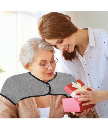 Calakono 360-Degree Heated Shoulder Warming Pillow | XL Washable Velvet Neck Wrap for All Seasons | Light Gray Neck Warmer - Buy Online on GoSupps.com