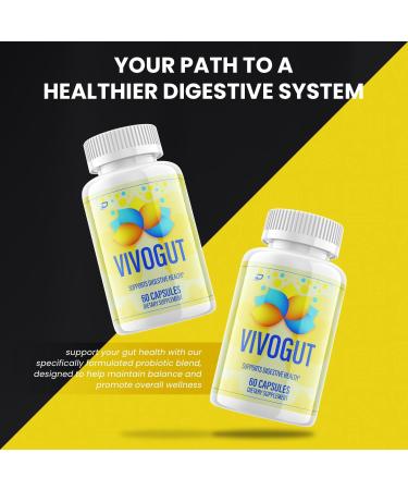 Indelo VivoGut Capsules Vivo Gut Pills All-Natural Daily Supplement Digestive Support Gut Wellness Pastillas Review (3 Pack - 180 Capsules) - Buy Online on GoSupps.com