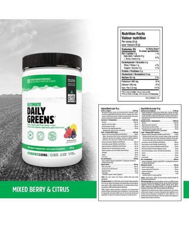 North Coast Naturals Ultimate Daily Greens | Superfood blend of superfruits land and sea greens with the addition of pre- and probiotic- 800 ml shaker cup- 2 x 270 g - Mixed Berry & Citrus + Sweet Iced Tea - Buy Online on GoSupps.com