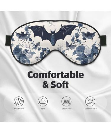 Bat Pattern Sleep Mask - Reusable Soft Blackout Eye Mask for Better Sleep & Travel | Gifts for Him & Her - Buy Online on GoSupps.com