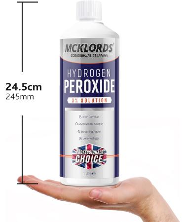 McKLords Commercial-Hydrogen Peroxide 3% 1 Litre - Buy Online on GoSupps.com