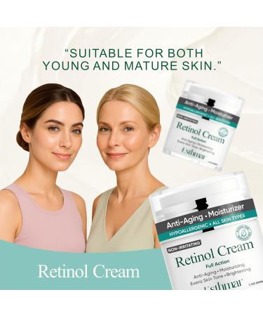 ESTHMAR Retinol Face & Neck Cream Anti-Aging Night Moisturizer with Hyaluronic Acid Vitamin E & Aloe Vera Reduces Wrinkles Fine Lines & Dark Spots Hydrating for All Skin Types - Buy Online on GoSupps.com