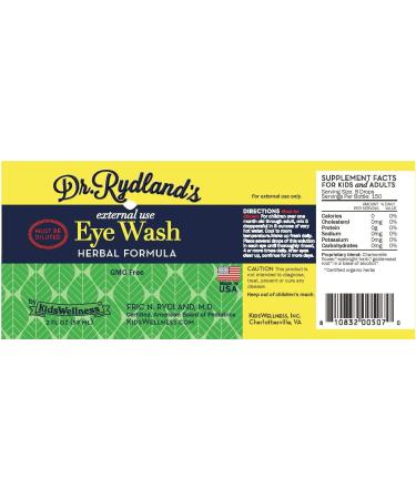 Dr. Rydland's Herbal Eye Wash | Relieves Pink Eye Irritation | External Use Only | 2oz Bottle - Buy Online on GoSupps.com