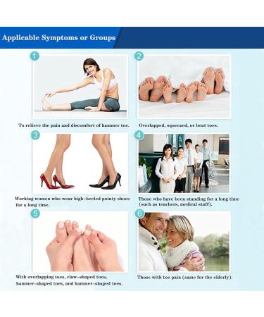 Silicone Toe Separators - 4 PCS Bunion Corrector for Men and Women - Restore Big Toes to Original Size - White 3 - Buy Online on GoSupps.com