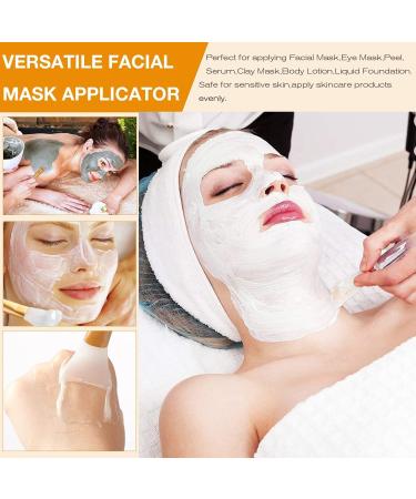 Facial Brush Soft Fiber Face Brushes Mud Applicator Clear Handle for Face Wash Applying Lotion (Matte Silver 6) - Buy Online on GoSupps.com