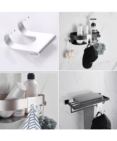Razor Keeper Razorhaken Self-Adhesive Shower Hooks - Towel Organizer for Bathroom & Kitchen - Pack of 2 (Silver) - Buy Online on GoSupps.com