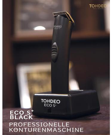 TONDEO Eco S Plus Black Professional Hair Trimmer with Charging Station and Attachment Comb for 4 Different Cutting Lengths - Black - Buy Online on GoSupps.com