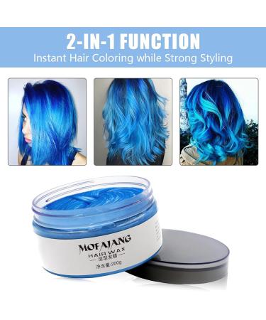 Blue Temporary Hair Color Wax | Non-Greasy Washable Hair Paint for Halloween & Cosplay | Strong Hold for All Day Use - Buy Online on GoSupps.com