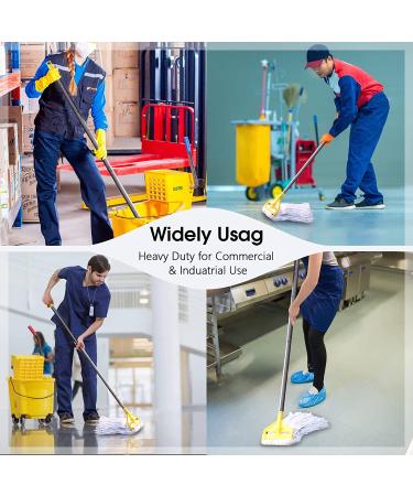 Commercial Heavy Duty 60 Metal Mop Handle - Adjustable for Industrial & Household Cleaning - Quick Change Clamp for Wet Mop - Buy Online on GoSupps.com