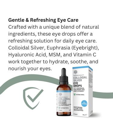 Natures Greatest Secret Colloidal Silver All Natural Eye Drops - Pack of 2 - 60ml - Buy Online on GoSupps.com