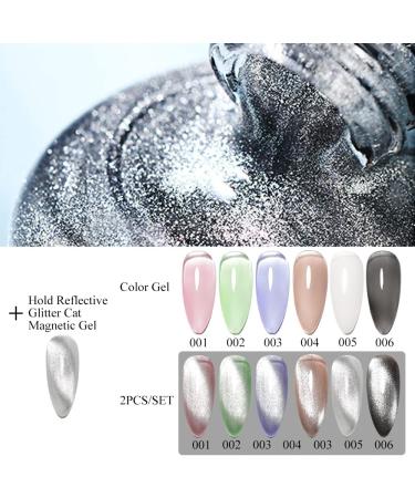 MIZHSE 10ml Universal Cat Eye Gel Nail Polish Silver Soak Off UV/LED Gel Smoothie Wide Nail Polish Gel Magnetic Gel Nail Polish with Magnet BSKMY005 - Buy Online on GoSupps.com