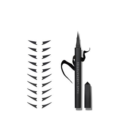 House Laboratories by Lady Gaga: Eye Armor Kit |Liquid Eyeliner pen in black and WingTip stickers flexible and precise felt tip for long-resistant Wing-Lid strings |2-part set