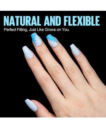Tomicca Ballerina Short Nail Tips - 450 Full Cover Soft Gel Tips Pre-shaped Matt Art Nails 15 Sizes for Geln gel - Buy Online on GoSupps.com