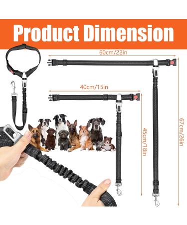 Dog Seat Belt Dog Cat Seat Belt Harness Dog Safety Seat Belt Strap for Vehicle Headrest Restraint (Black) - Buy Online on GoSupps.com
