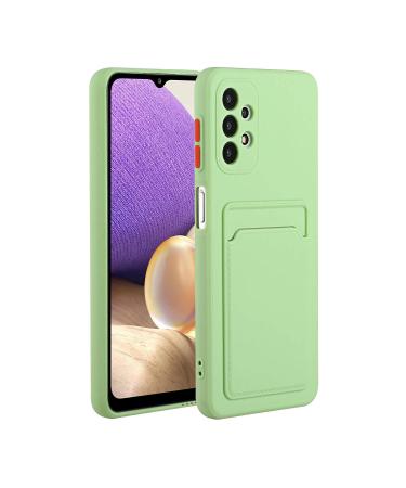 Tivenfezk Nadoli Silicone case for Samsung Galaxy A33 5G Ultra thin shockproof scratch -resistant Wallet soft TPU protective cover mobile phone cover with credit card holder Samsung Galaxy A33 5g green