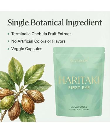 SILVEMOON Haritaki Capsules Organic Terminalia Chebula Fruit Extract Digestive Wellness Support Gentle Cleansing 120 Veggie Capsules - Buy Online on GoSupps.com