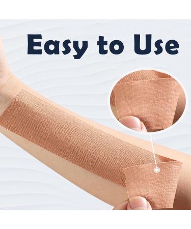 2 Rolls Kinesiology Tape - Waterproof Athletic Tape for Pain Relief & Joint Support | 20 Precut Strips | Muscle Injury Prevention (Beige - Buy Online on GoSupps.com