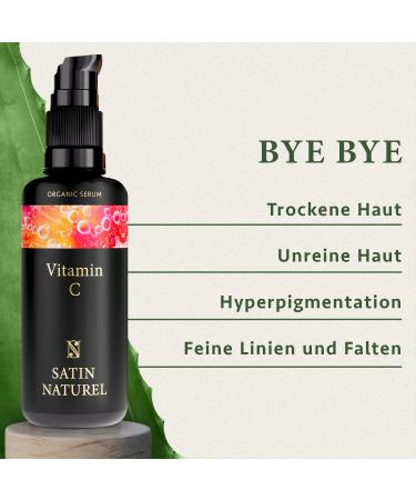 Vitamin C Serum 100ml - Hyaluron & Bio Aloe Vera - Vegan Facial Care for Women - Dark Circle & Pigment Spot Remover | Satin Nature - Buy Online on GoSupps.com