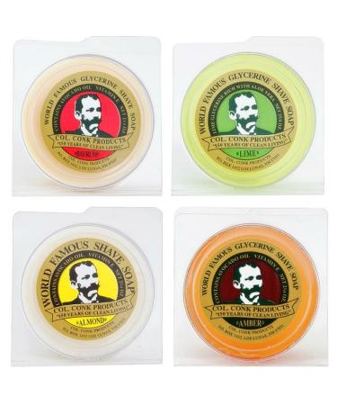 Col. Conk Shave Soap 2.25 Ounces (Variety 4 Pack) Variety (4 Pack)