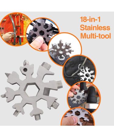 Multitool 18 In 1 Snowflake Multi tool for Outdoor Camping Survival Accessories- Stocking Stuffers Mens Gifts  Screwdriver - Hexagonal Spanner - Ring Spanner - Bottle Opener 3-Snowflake Multi Tool - Buy Online on GoSupps.com