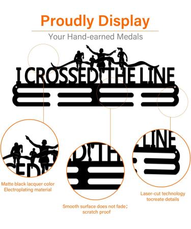 Superdant Runner Medal Hanger Display - Crossed The Line Race Medal Holder - 60+ Medal Holder for Competition Athlete Gift - Buy Online on GoSupps.com