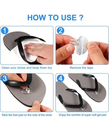 EXCEART 6 Pairs Clear Gel Shoe Pads - Silicone Toe Protectors for Sandals | Non-Cushion Split Toe Guards - Buy Online on GoSupps.com